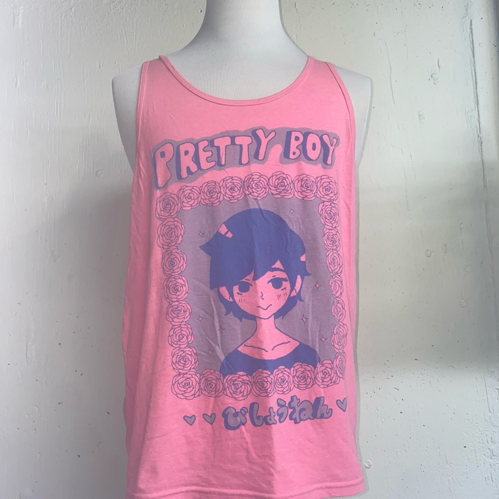 OMOCAT Pink and Blue Graphic Tank Tops
